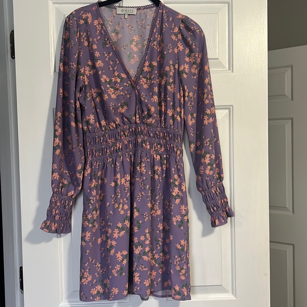 WAYF long sleeve floral dress